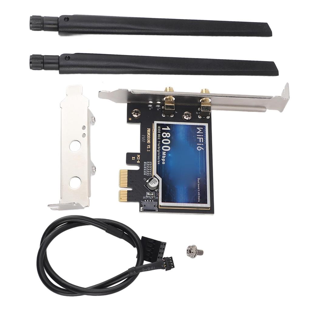 PCIE Wireless Network Card Desktop Dual Band Gigabit Network Card 1800Mbps PCIE Wireless Adapter for Desktop Computer