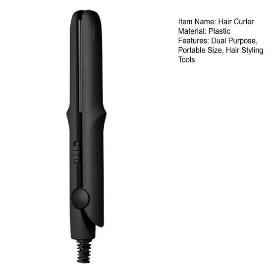 Мини-щипцы для завивки двойного назначения 2-в-1, плойка, выпрямитель для волос, щипцы для завивки, быстрый нагрев, портативные дорожные женские короткие и длинные инструменты для укладки волос