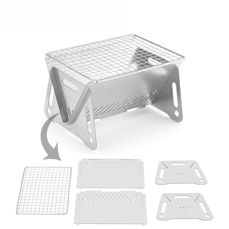 Detachable Stainless Steel Mini Small Grill Portable Outdoor Barbecue Grill Assembly Grill