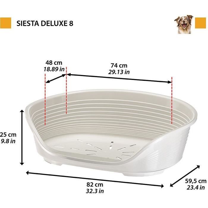 Корзина-лежанка SIESTA DELUXE Размер 8 - 82*59,5*25 см -Зеленый -FERPLAST