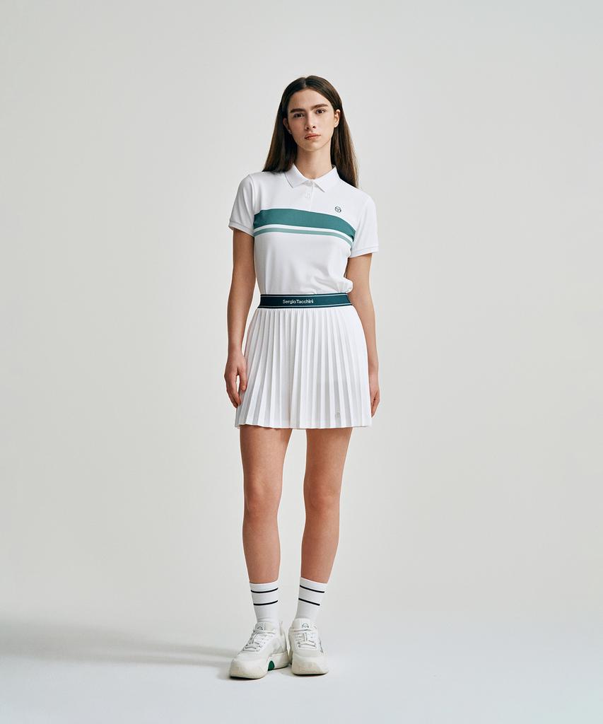 SERGIO TACCHINI W Летающая юбка-плиссе с мелкой складкой (белый)