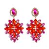 2022 New Products 16 Colors New Rhinestones Jewelry Statement Earrings Big Glass Drop Earrings for Women Fashion Accessories