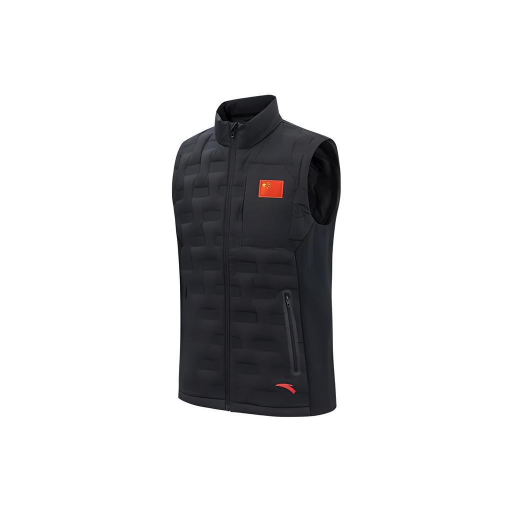 ANTA Down Vests Men's Black Stand Collar Moderate Other 152250901-1