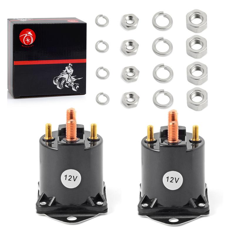 2Pcs 12 Volt 4 Terminal Starter Solenoid Relay For for Club Car DS & Precedent Gas Golf Cart 1984-up OEM 1013609 1012275