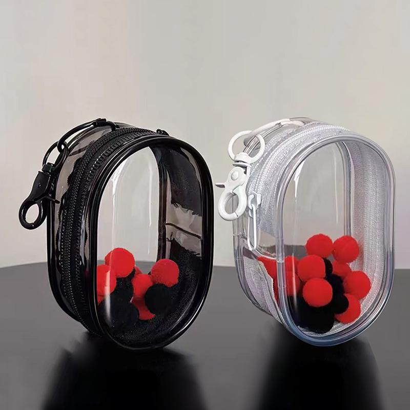Прозрачная сумка для хранения, брелок для ключей, дорожный портативный кабель для передачи данных, наушники, многофункциональная петля для ключей, мини-сумка для кукол