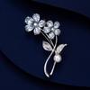 Youshuangxing Brooch High-End Female Exquisite Imitation Crystal Flower Corsage Niche Design Pin Clothes Accessories