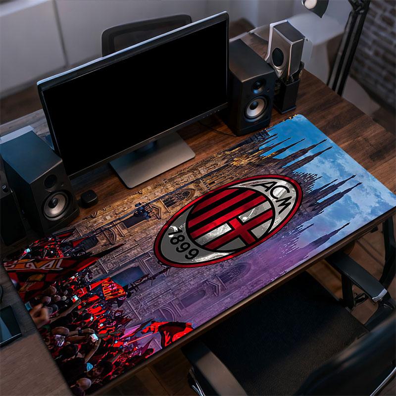 AC Milan Players Mouse Pad, Large Gaming Desk Mat, Non-slip XXL Mousepad for Laptop & Tablet, Mini PC Playmat with Stitched Edges