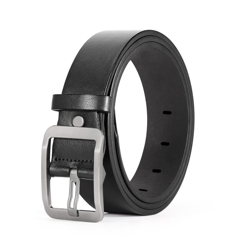 Мужской повседневный ремень из ПУ кожи с пряжкой-штифтом из сплава для джинсов