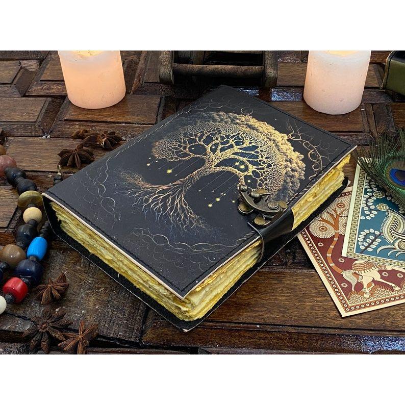 Handmade Journal Tree of Life - Genuine Leather Notebooks For Women - Beautiful Journal For Sketchbook Traveling Blank Book Handmade Paper