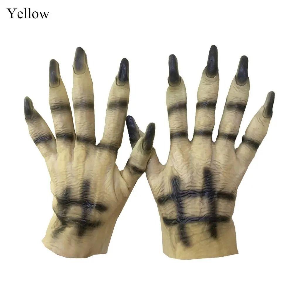 Rubber Halloween Gloves Ghost Claws Cosplay Gloves Party Supplies Costume Gloves Adult
