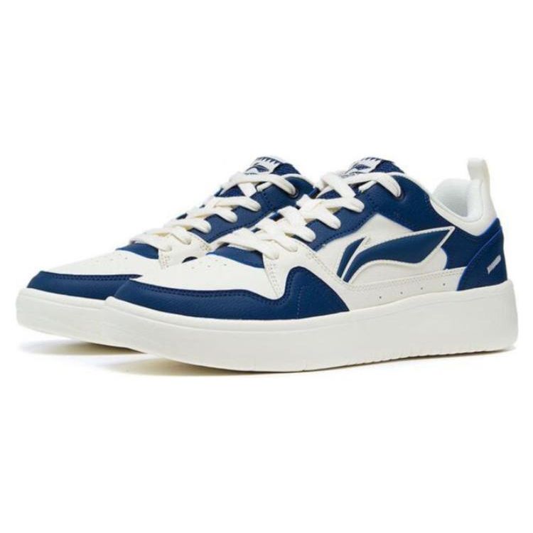 Li Ning Xingchu 2.0 прочные дышащие низкие кроссовки для скейтбординга мужские сине-белые AGCT337-5