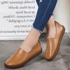 Fashion Genuine Leather Flats Casual Slip On Loafers Woman Shoes Comfortable Soft Bottom Flat Shoes Vintage Style Woman Footwear