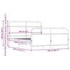 Metal Bed Frame without Mattress Brown Oak Effect 160 x 200 cm