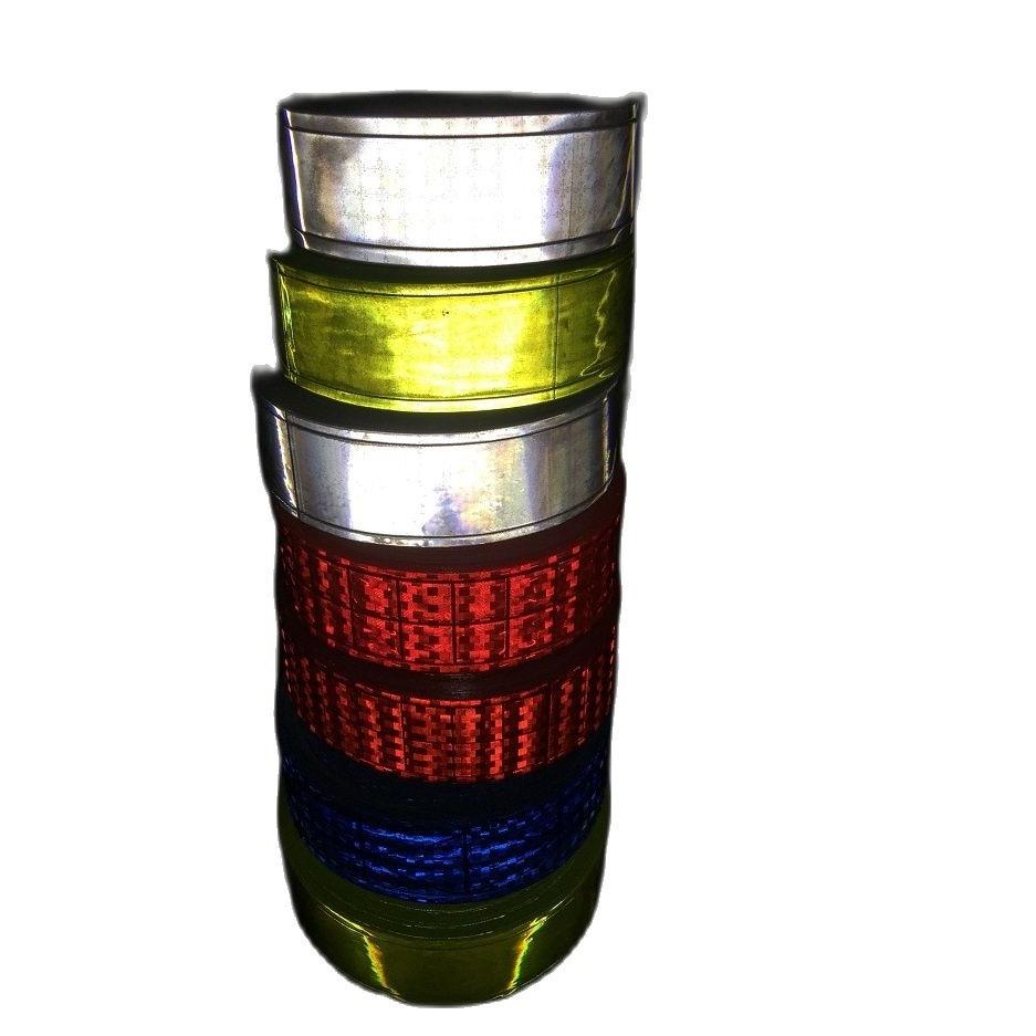 5СМ*5М Светоотражающая предупреждающая лента из ПВХ Дорожное движение Одежда Сумка Обувь Светоотражающие полосы Мебель Стена Декоративная пленка