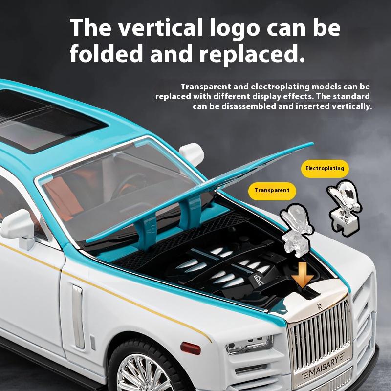 Масштаб 1/22 Rolls Phantom Модель автомобиля из сплава Diecasts Металлические транспортные средства Собирайте имитационные украшения Звуковые и световые подарки для детей