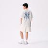 New MLB MONOGRAM Collection New York Yankees SS25 T Shirt Unisex White 3ATSM0953-50IVS