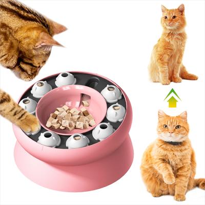Игрушки для кошек Миска-медленное кормление для кошек Интерактивная для домашних кошек Кормушка-пазл для кошек Игрушка для питомцев для помощи пищеварению питомцев Ментальная стимуляция