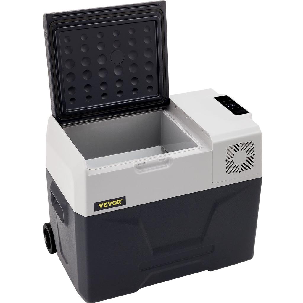 VEVOR Car Refrigerator, 12 Volt Car Refrigerator Fridge, 30 L Single Zone Portable Freezer with Wheels and Handle, -4 degrees F-68 degrees F