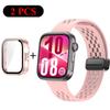 Ремешок+Чехол Силиконовый Ремешок для Huawei Watch Fit 4 Pro Fit 4 Удобный Браслет для Huawei Watch Fit 3 Дышащий Ремешок ПК Оболочка