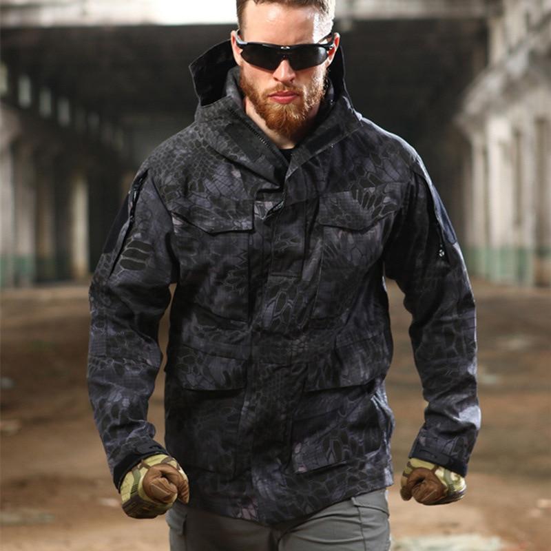 Thoshine Brand Spring Autumn Winter Men Outdoor Jackets Camouflage Hooded Army Tactical Coats Waterproof Windproof Windbreakers
