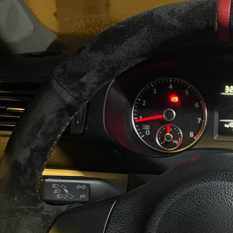 Оплетка на руль автомобиля из замшевой кожи, противоскользящая, для Volkswagen Golf 6 Mk6 Polo MK5 2010-2013 Jetta, автомобильные аксессуары