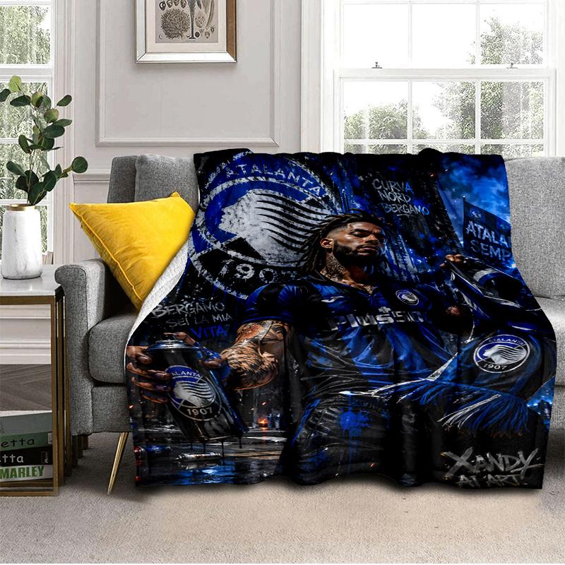 Football Atalanta Blanket Lightweight Ideal Bedding Blanket Perfect for Travel, Camping, Living Rooms, Offices, Sofas, Fan Christmas gift