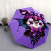 1pc Kuromi Bat Automatic Open/CloseUmbrella-CuteUmbrella with Cute Design, Portable 3-Fold Compact Umbrella for Men & Women, Valentine's Day Mother's