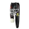 Женские модные рождественские спортивные свободные утолщенные теплые флисовые брюки с принтом