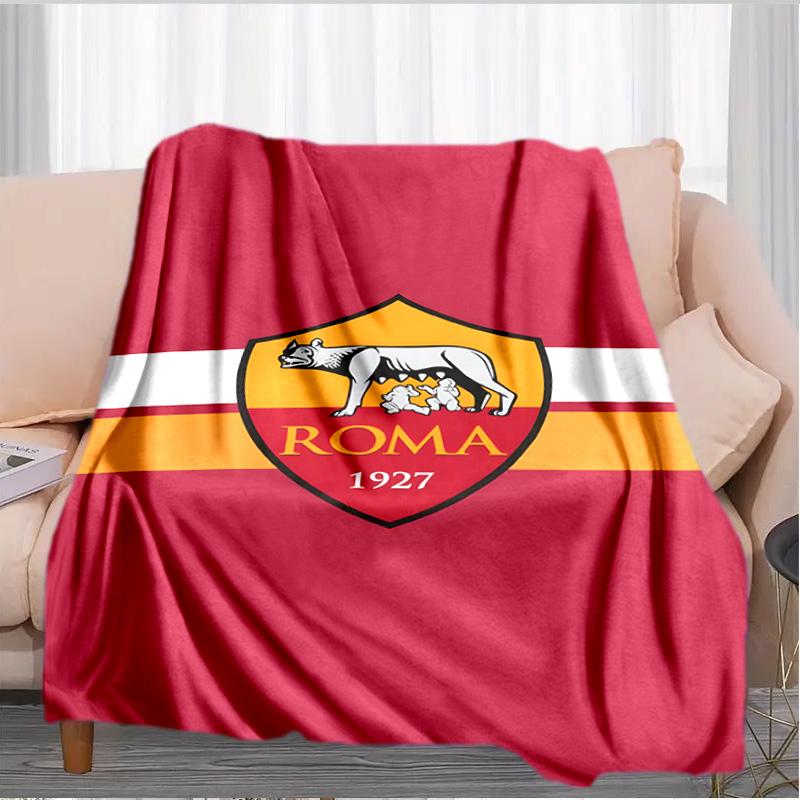 Rome Football club Printed Throws Blanket Soft Flannel Blankets for Couch Bed Gifts for Men Women Picnic blanket Christmas gifts