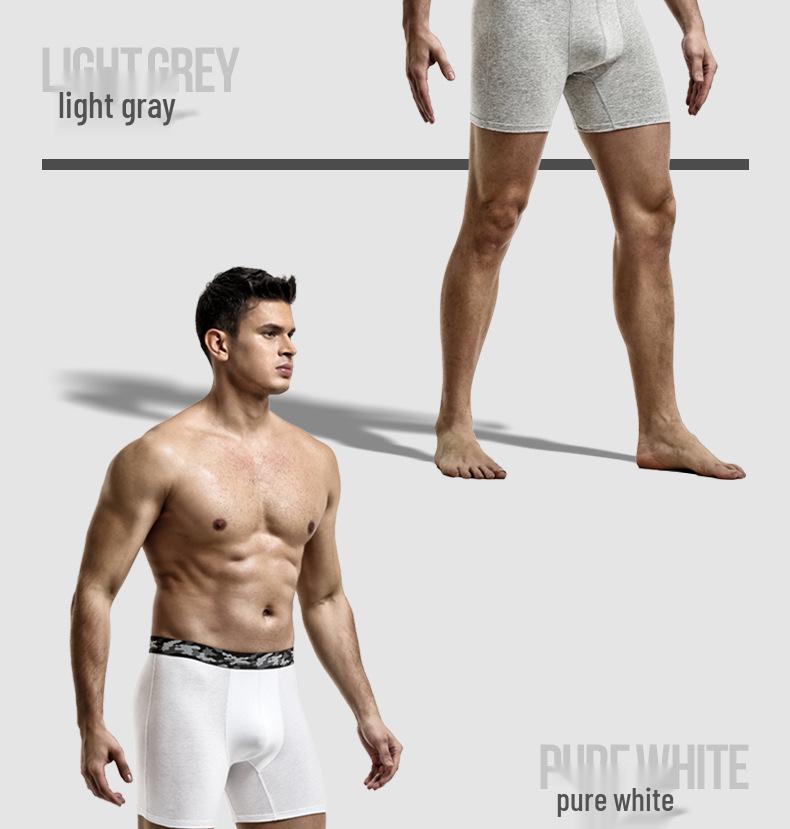 Мужские хлопковые боксеры-брифы против натирания - Большой размер, Дышащие для спорта и бега