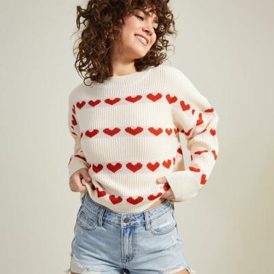 Свободный трикотажный женский свитер, модный жаккардовый топ с длинным рукавом, пуловер, осенний новый повседневный женский топ, трикотаж, уличный джемпер