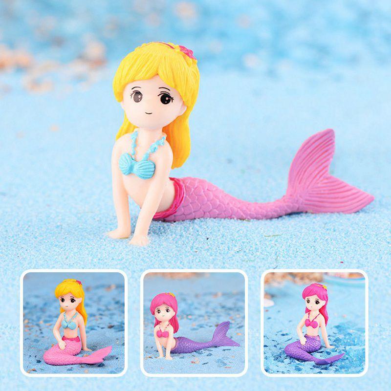 Charming Mermaid Diy Miniature Figurine For Exquisite Garden Dollhouse Decor