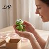 Hand Knitted Trinket Hand‑Crocheted Ugly Frog Keychain Handmade Crochet Bag Charm Pendant Funny Doll Multi‑use Desktop Ornament Fun Holiday