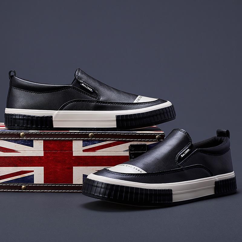 New Spring Men's Shoes Trendy Casual Men's Shoes Lightweight and Versatile Set of Leather Shoes for Men's Shoes