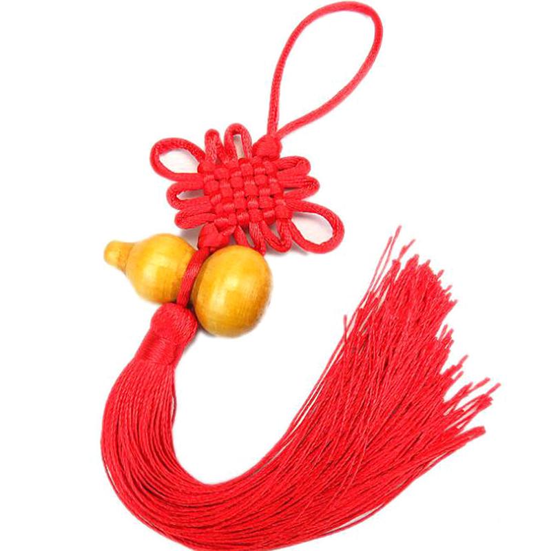 1Pc Lucky Charm Chinese Knot Feng Shui Gourd Pendant Car Home Decoration