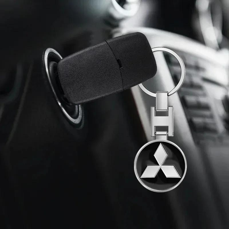 Car Metal Key Chain Hanging KeyChain Best Gift Key Ring Jewelry For Mitsubishi ASX Lancer Pajero Outlander L200 EVO Lancer EX