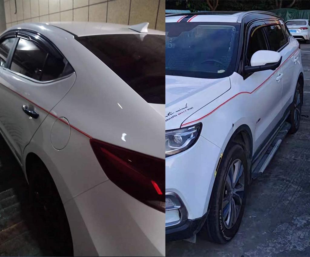 KEQKEV Red Pinstripe Tape Car Body Side Stripe Decal Waistline Sticker Automotive Pinstripe Tape