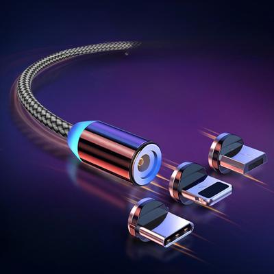 Магнитный кабель Micro USB для iPhone Samsung Android Быстрая зарядка Кабель USB Type C Шнур для мобильного телефона AVE