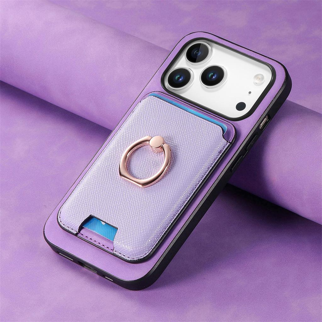 2 в 1 Съемный слот для карт Кожаный кошелек-чехол Для iPhone 17 Pro Max 16 Plus 15 14 13 12 11 17air 16E SE4 Магнитное кольцо-держатель