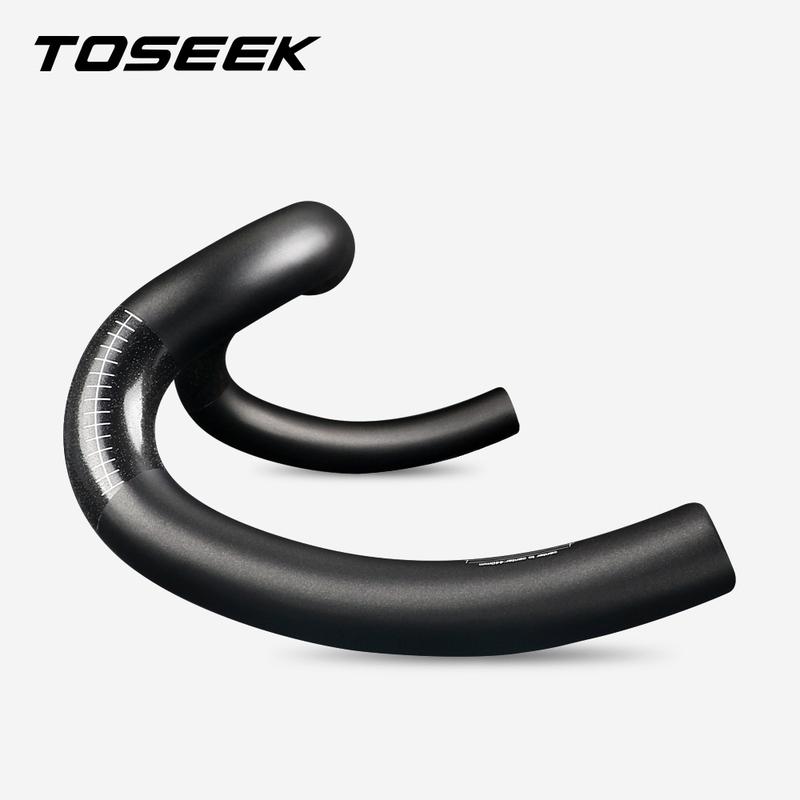 TOSEEK RS-WRC T800 Carbon Fiber Handlebar Road Bike Bent Bar 400/420/440mm Bicycle Gravel Handlebars Outward Expansion Bar