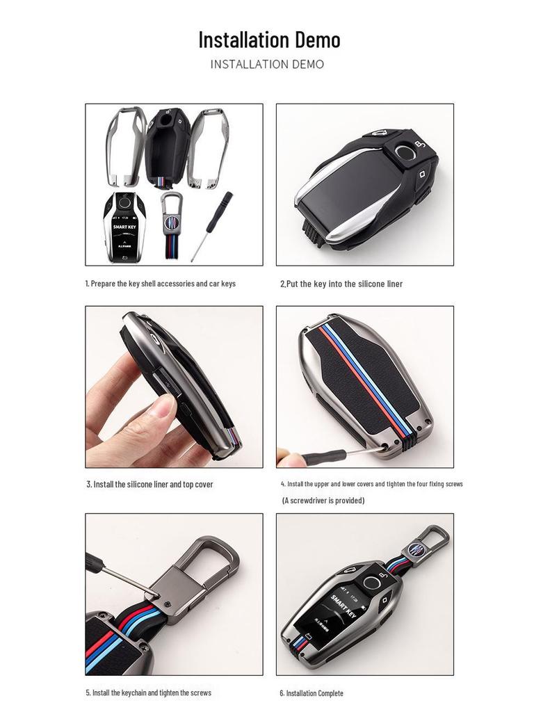 LCD Screen Key Shell for BMW 6, 7 X7 Series, X5, & 530