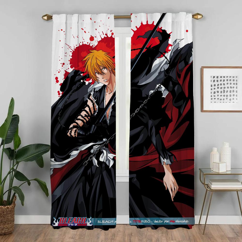 Шторы BleachS для гостиной Шторы для комнаты 2 панели Украшения на Хэллоуин Оттенки Разделение Домашний интерьер Шторы Кухня