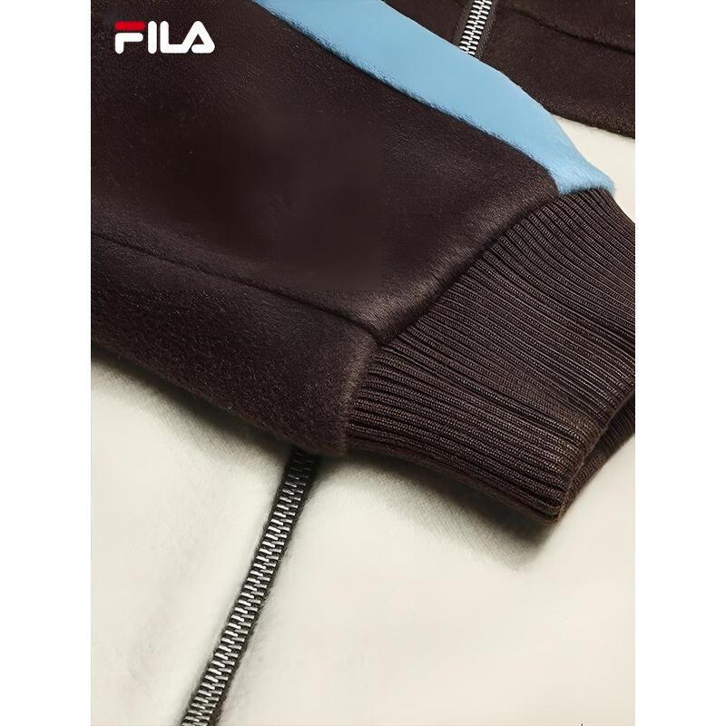 Fila Женская шерстяная куртка в стиле колор-блок, соавторства Yang Mi