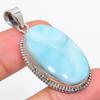 Natural Republic Larimar Gemstone 925 Solid Sterling Silver Pendant 1.75" C6j17