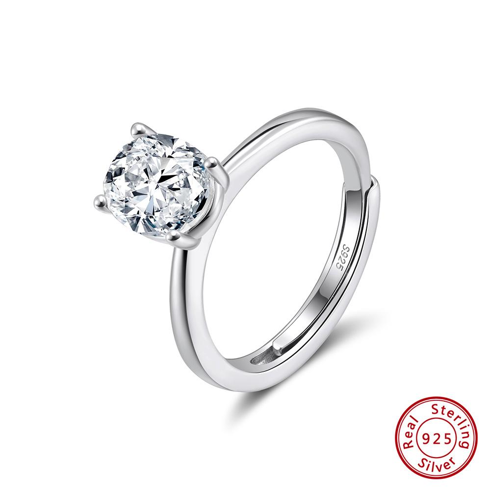 ORSA JEWELS Классические обручальные кольца для женщин с муассанитом цвета D VVS, обручальное кольцо из серебра 925 пробы, инкрустированное, свадебное украшение SMOR01