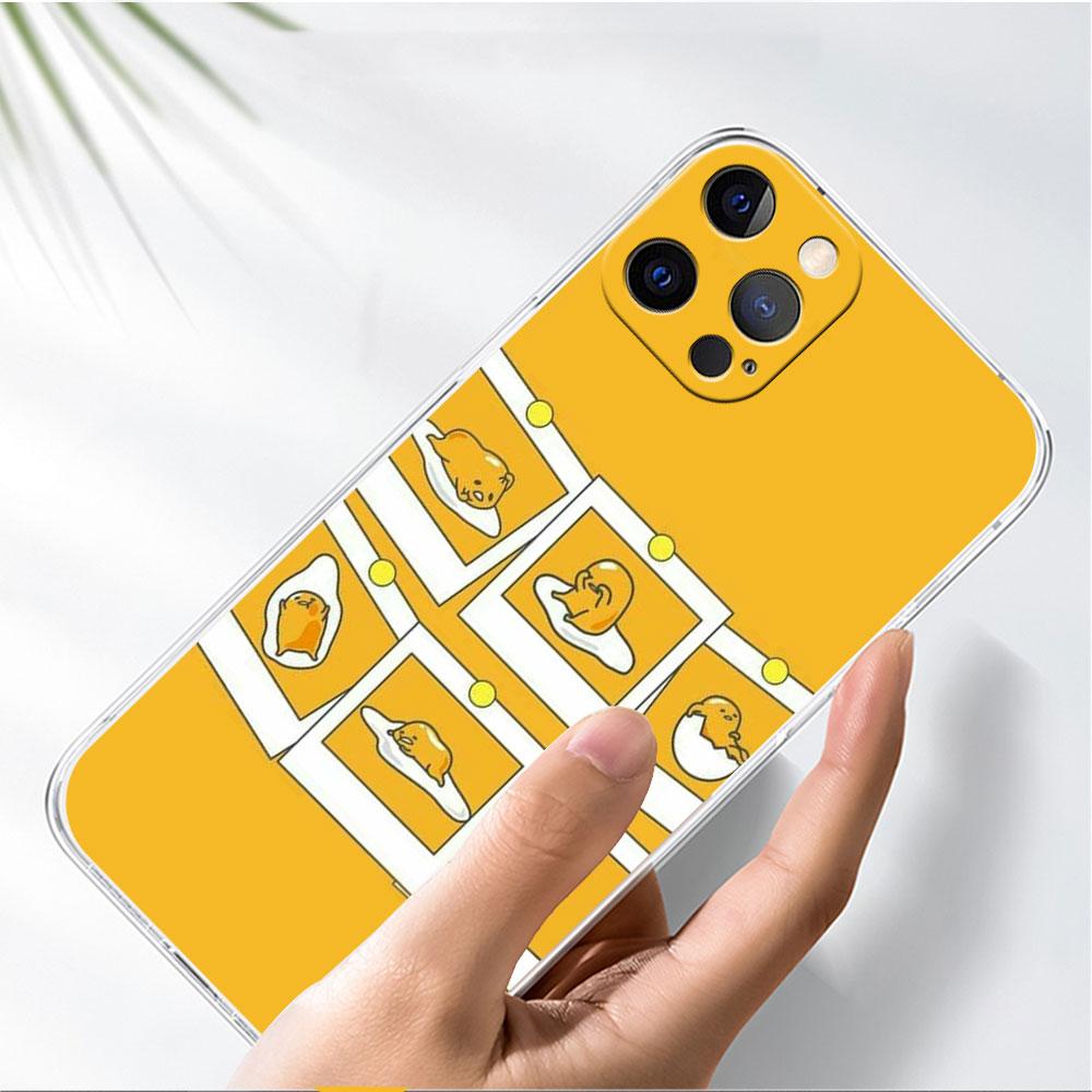 Прозрачный чехол Gudetama для Apple iPhone 14 11 13 12 Pro 7 8 Plus XR X XS Max 6 6S 14Pro, силиконовый чехол для телефона