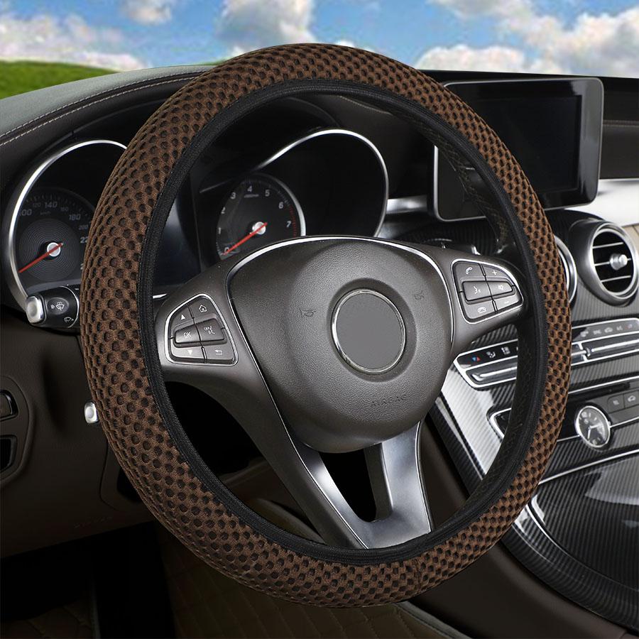 Чехол на руль автомобиля, противоскользящий прочный тканевый мягкий руль, универсальные чехлы на руль, автомобильные аксессуары для салона автомобиля