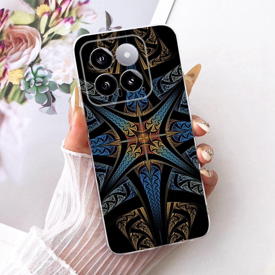 Чехол для Xiaomi Mi 14 Pro Милый Лев Модный Расписной Чехол Мягкий Силиконовый Тонкий Чехол для Телефона Для Xiaomi 14 Pro Mi14 Pro Fundas Бампер