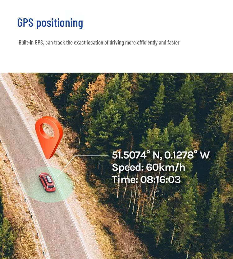 4K Двойной автомобильный видеорегистратор с GPS, WiFi и камерой ночного видения