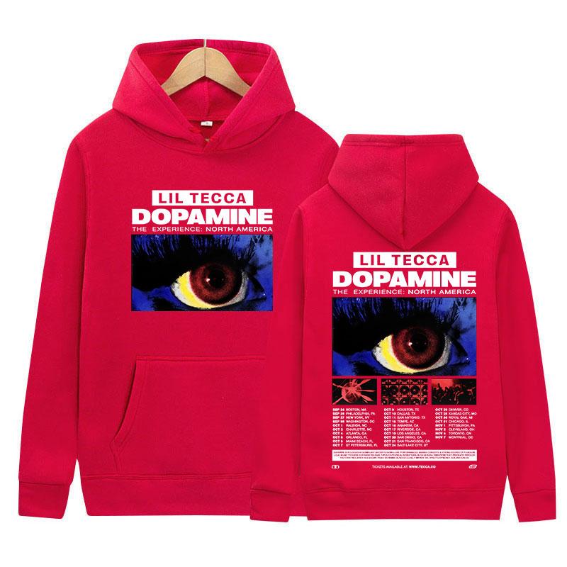 Singer Lil Tecca Dopamne Album 2025 Tour Graphic Hoody Mens Women Fashion Harajuku Sweatshirt Hip Hop Gothic Long Sleeve Hoodies